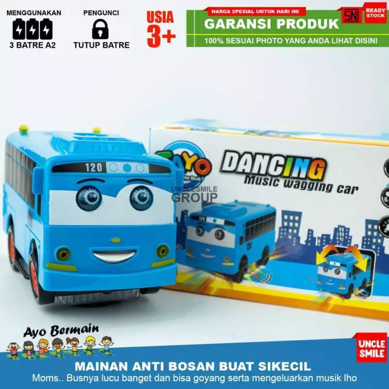 Mainanku Mainan Anak Bus Bis Tayo Jalan Dancing / Mainan Mobil Tayo Musik Dan Lampu