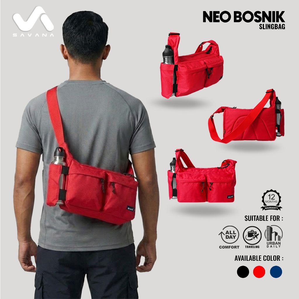 Savana Sling Bag Tas Selempang Pria Wanita Unisex - Neo Bosnik