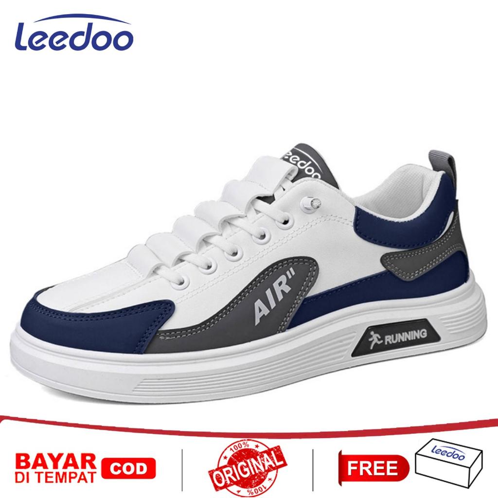 Leedoo Footwear - Sepatu Sneakers Pria Casual Sneakers Running Sport Shoes Sepatu Tali Fashion