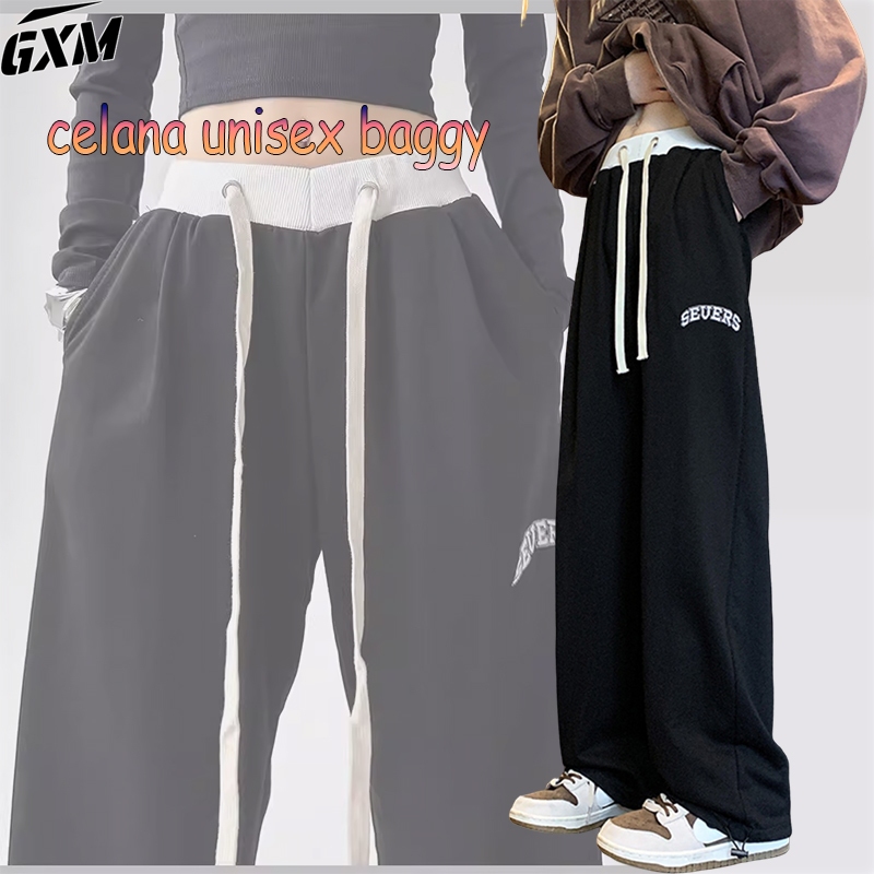 celana kasual pria celana katun pria Celana longgar unisex Celana jogging pria sweatpants pria baggy
