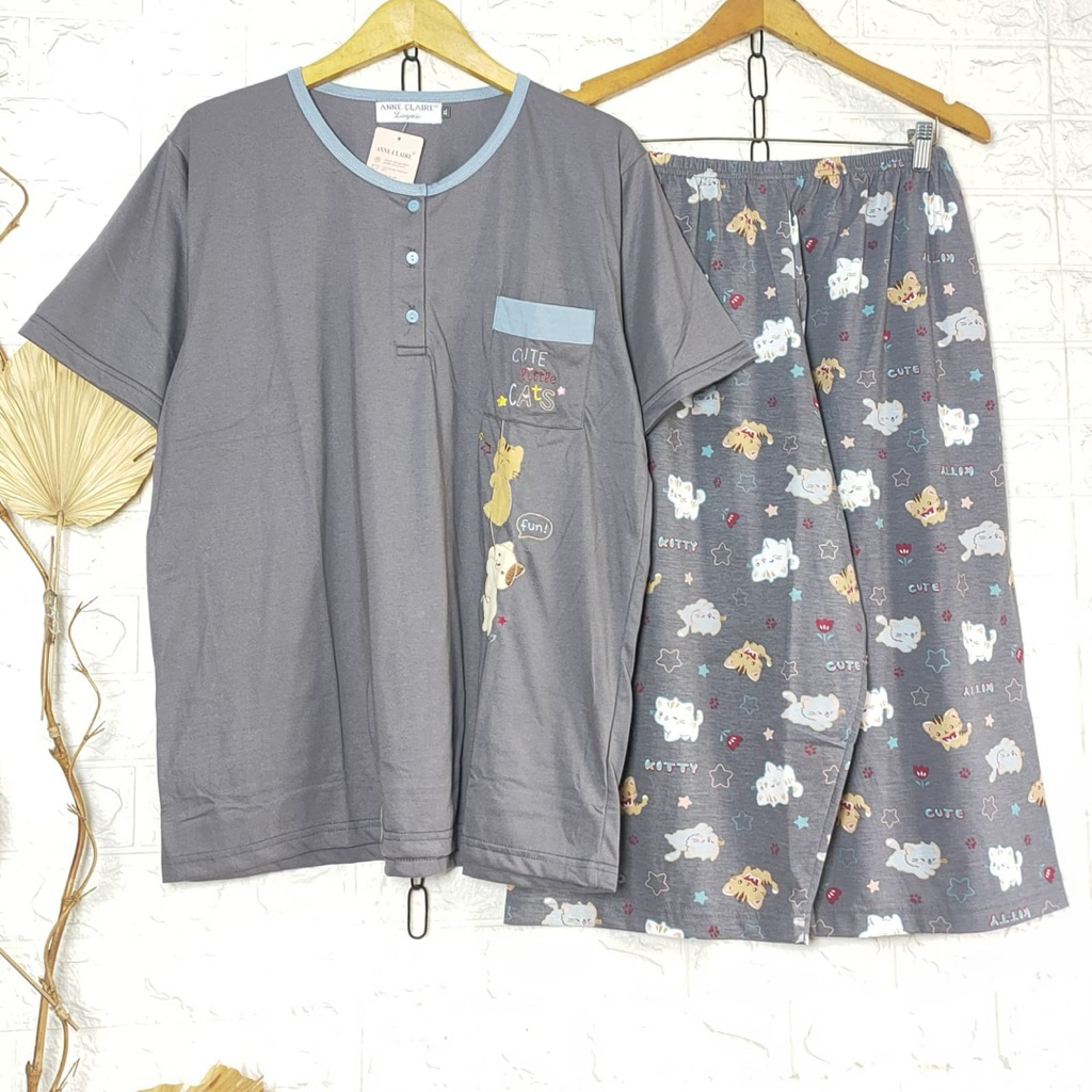 [COD]ALTA. Babydoll Anne Claire 3/4 JUMBO XL & 2L Baju Tidur Kaos Wanita