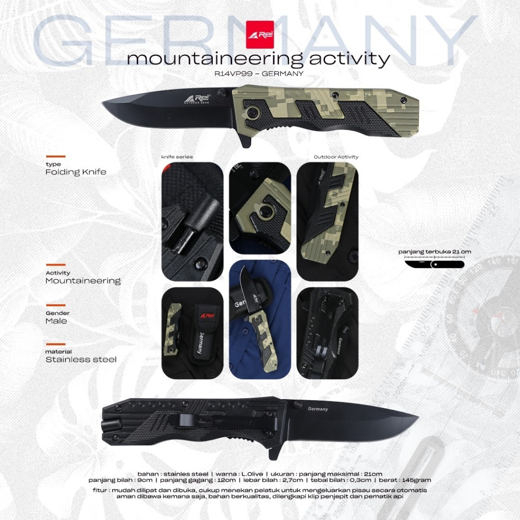 Pisau Germany Knife Arei Outdoorgear