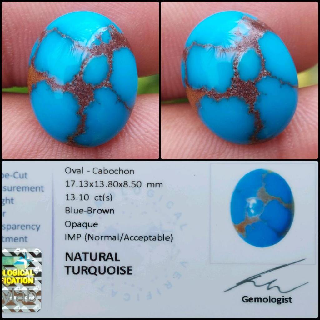 Natural Blue Turquoise Top Color Batu Permata Pirus Biru Asli Garansi