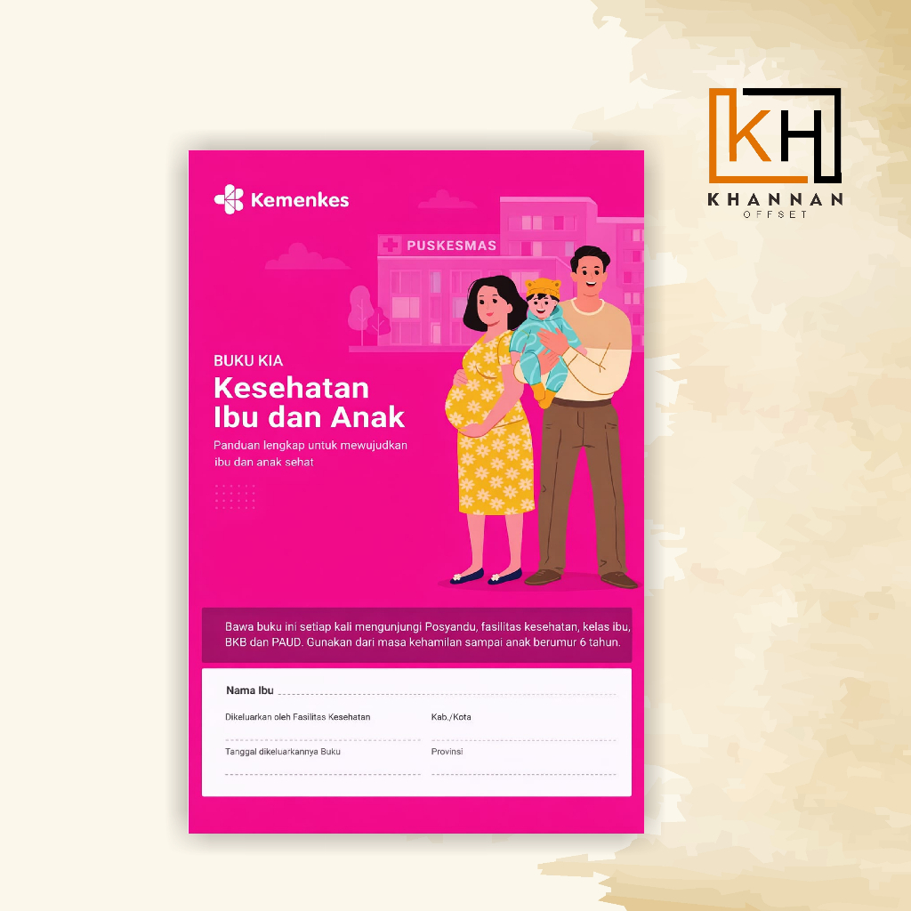buku KIA 2024 ( Buku Kesehatan ibu dan Anak ) buku pink buku pink buku bidan buku kia bolak balik