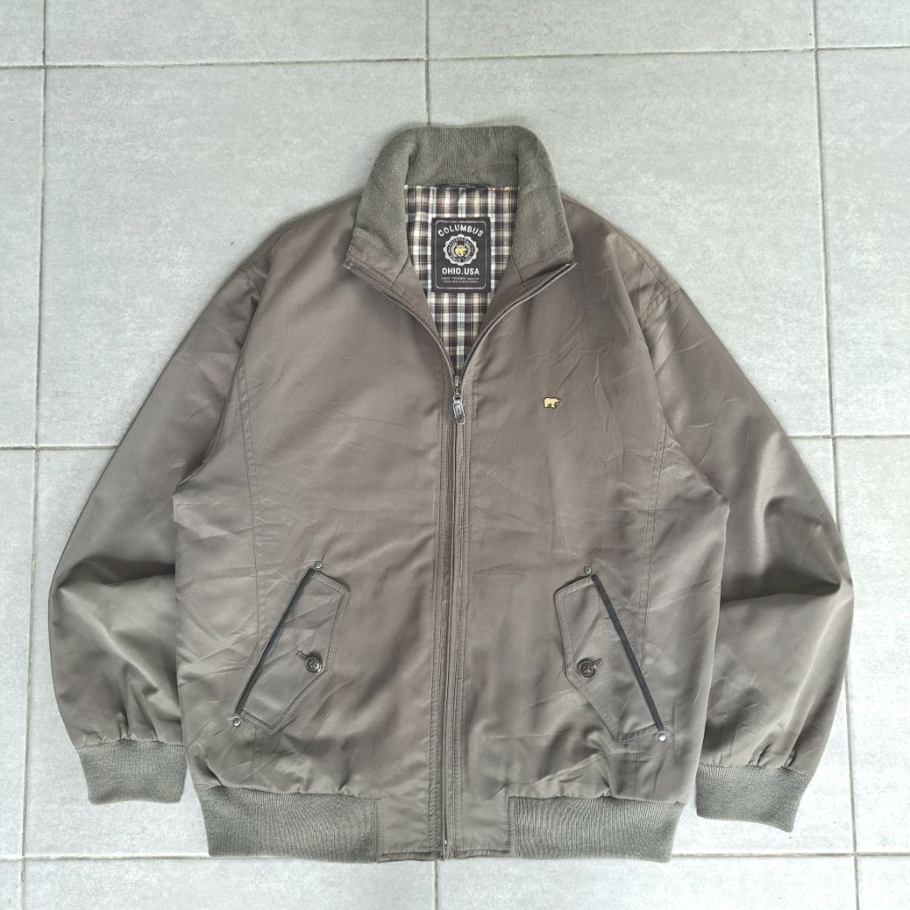 Jaket Harrington Golden Bear USA Hijau Army