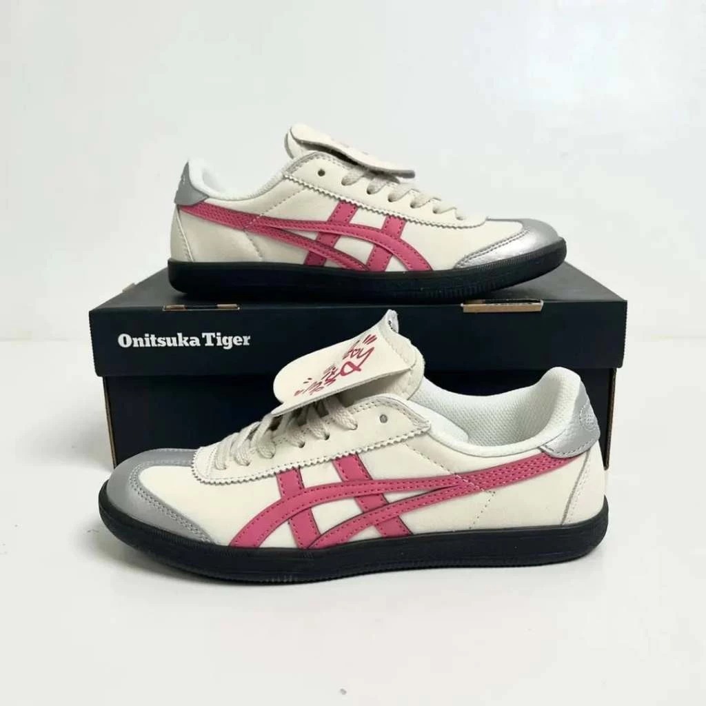 Sepatu ONITSUKA Tokuten White Pink Logo Stay With Me / Onitsuka Tiger Original