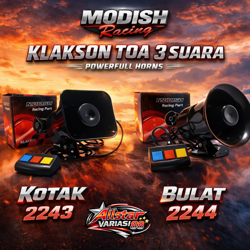 Klakson Toa Sirine 3 Suara Klakson Toa Kotak 3 Tombol Motor Mobil Universal / Klakson Toa