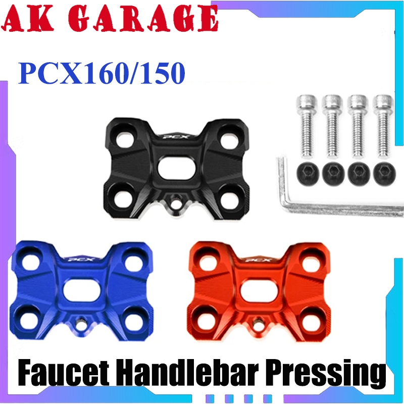 Raiser Stang Dudukan Ponsel untuk PCX 150/160 (2018-2024) Penutup Stang Keran CNC Aluminium Aksesori