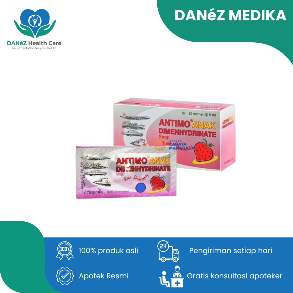 ANTIMO ANAK SYRUP STRAWBERRY UNTUK MENCEGAH MENGATASI MUAL, MUNTAH