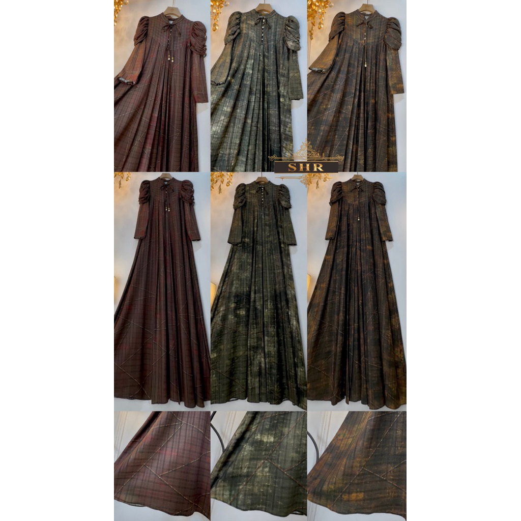 NEW SHR MAXI DRESS PRINCES KATUN BKK PRINT ORI SHR 100%