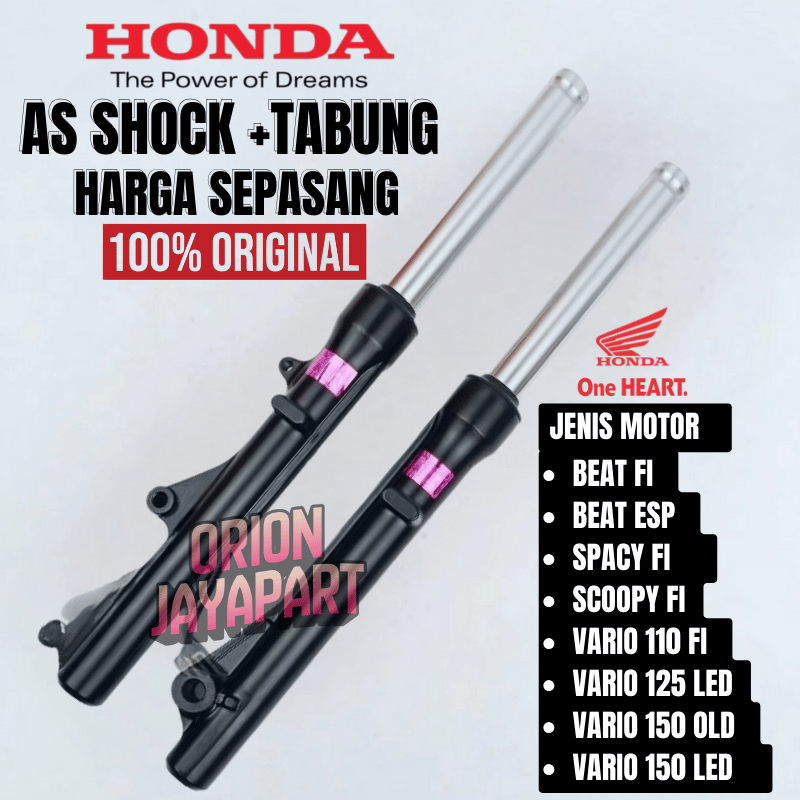 51410-KZL-A01 ORIGINAL AS SHOCK DEPAN+TABUNG KZL HONDA BEAT FI,VARIO 110 FI,VARIO 125,VARIO 125 LED,