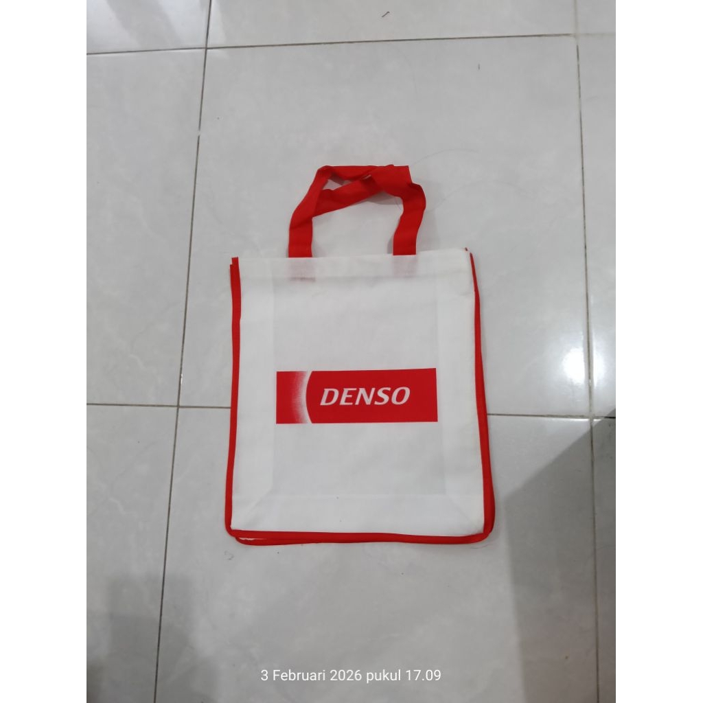 shopping bag spunbond merah putih