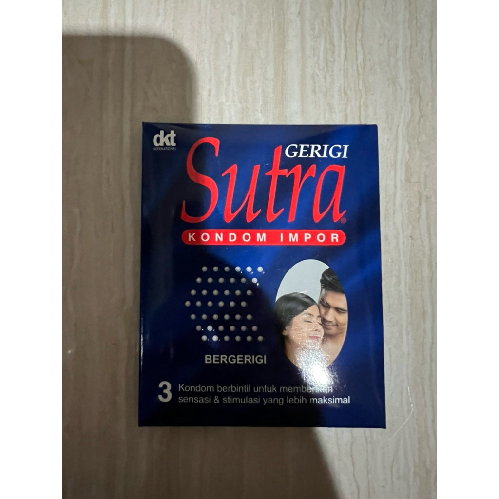 Kondom Sutra Biru Bergerigi 3+1 pcs