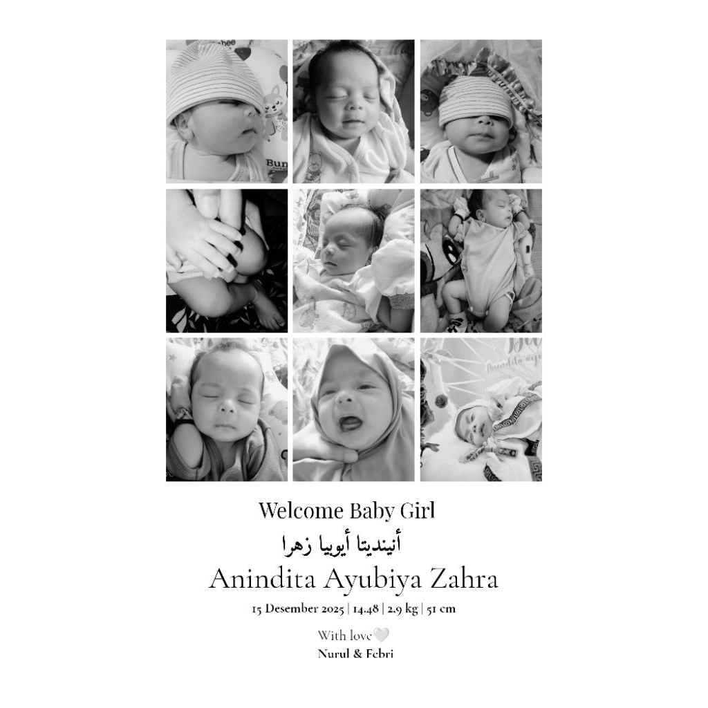 JASA EDIT FOTO BAYI | FOTO KOLASE | WELCOME BABY