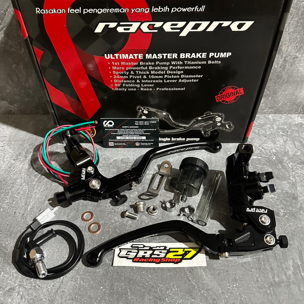 MASTER REM RACEPRO V3 GEN 3 RADIAL 17MM SET KANAN KIRI UNIVERSAL MATIC BEBEK SPORT ORI ORIGINAL RACE