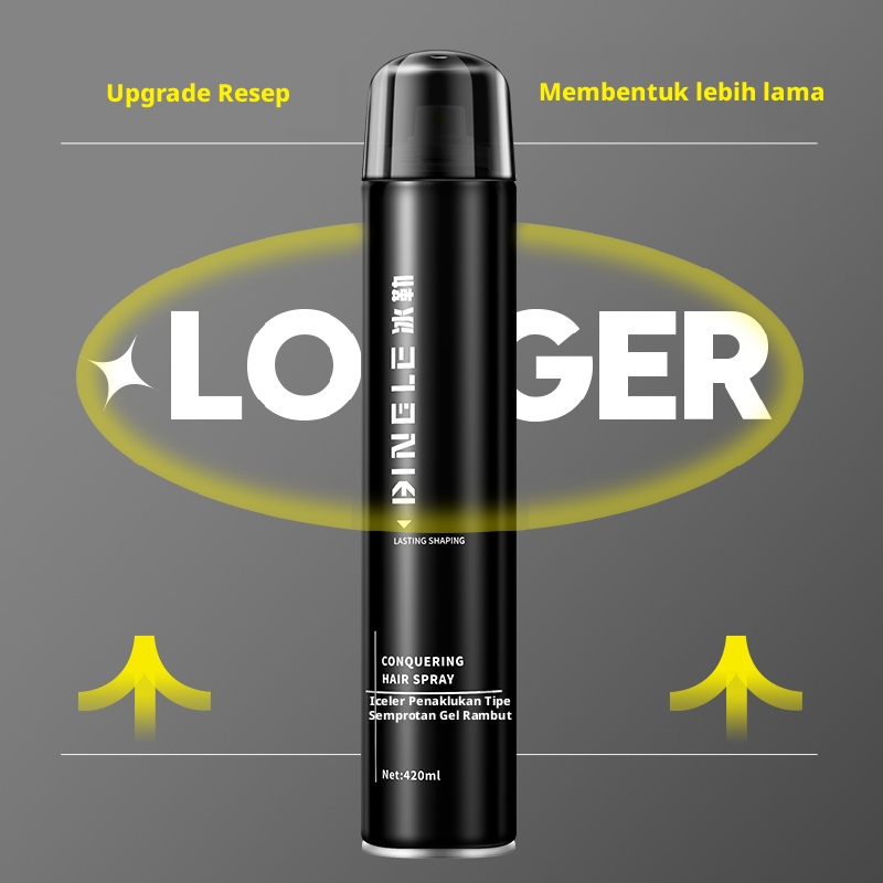 Gel kering super keras untuk rambut salon khusus semprot rambut lilin rambut lumpur rambut gel rambu
