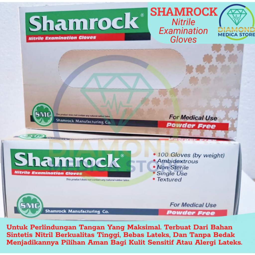 SHAMROCK Sarung Tangan Nitrile Powder Free