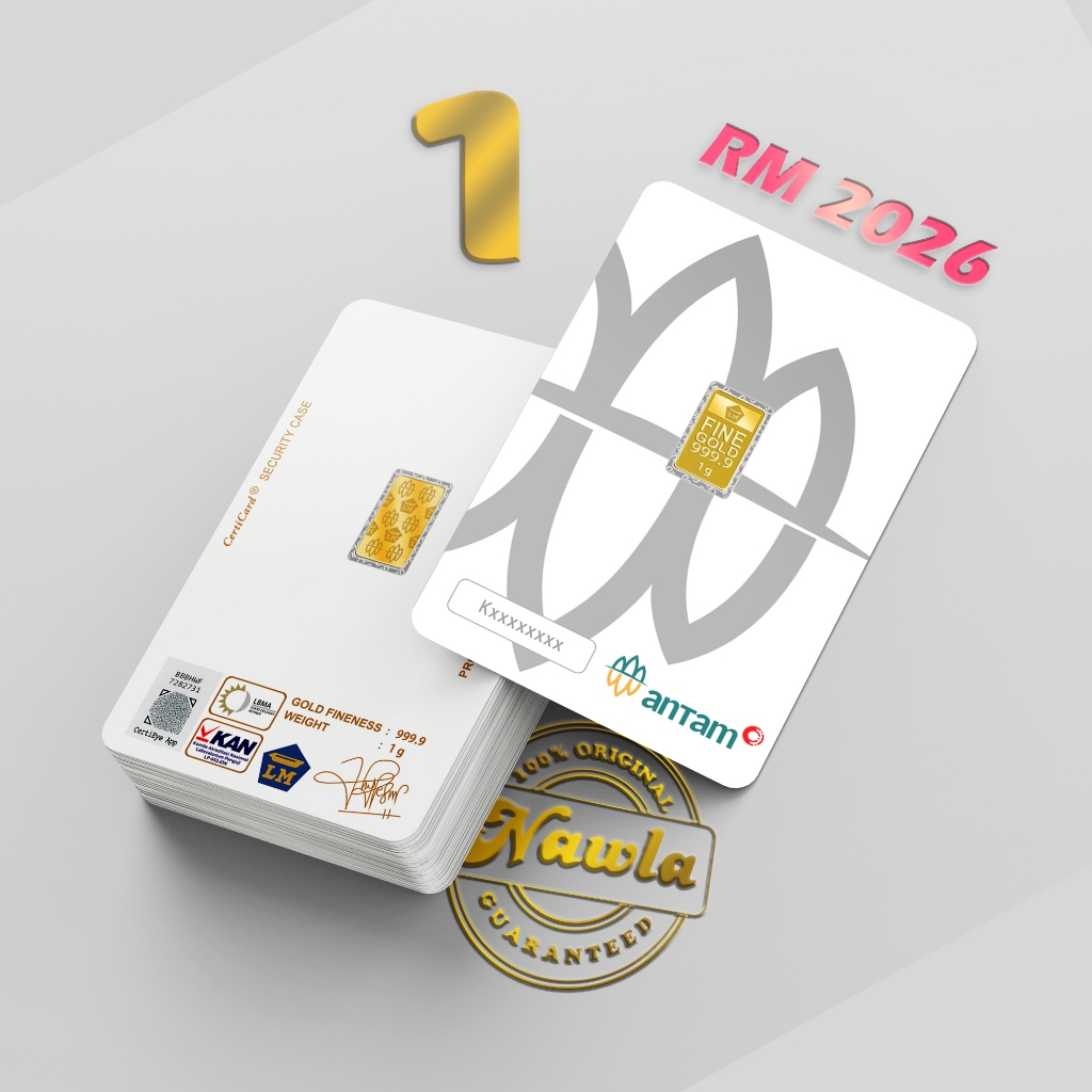 ASLI Antam 1 gram Logam Mulia Emas Murni 24 Karat Certicard Certieye