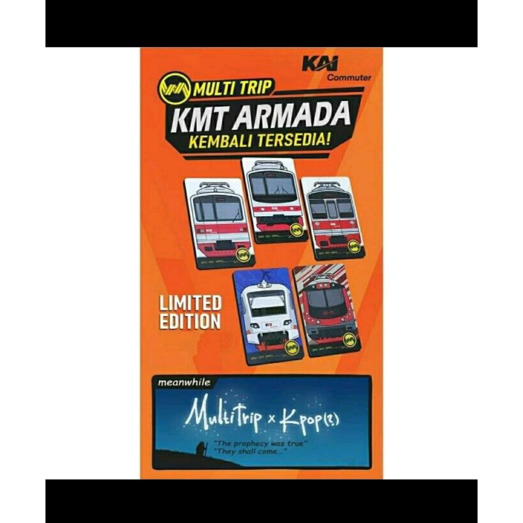 KMT Kartu Multi Trip Kereta Api Transjakarta MRT LRT Asli Original KAI
