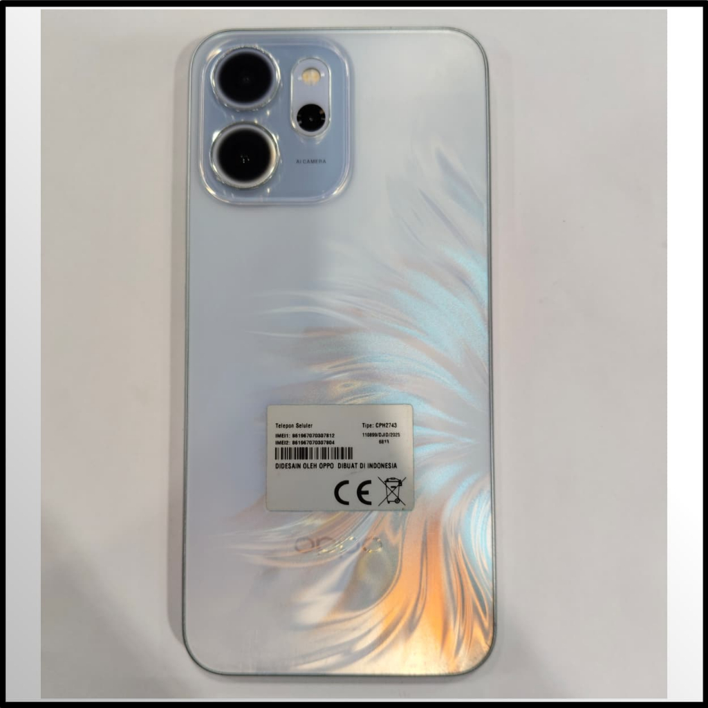 Oppo Reno 14F 5G 8/256 Blue Fullset Bekas