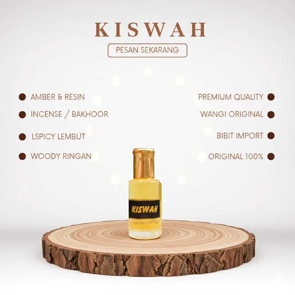 Kiswah Asli Minyak Wangi Kiswah Original Bibit Murni Non Alkohol Parfum Ibadah.original 100%