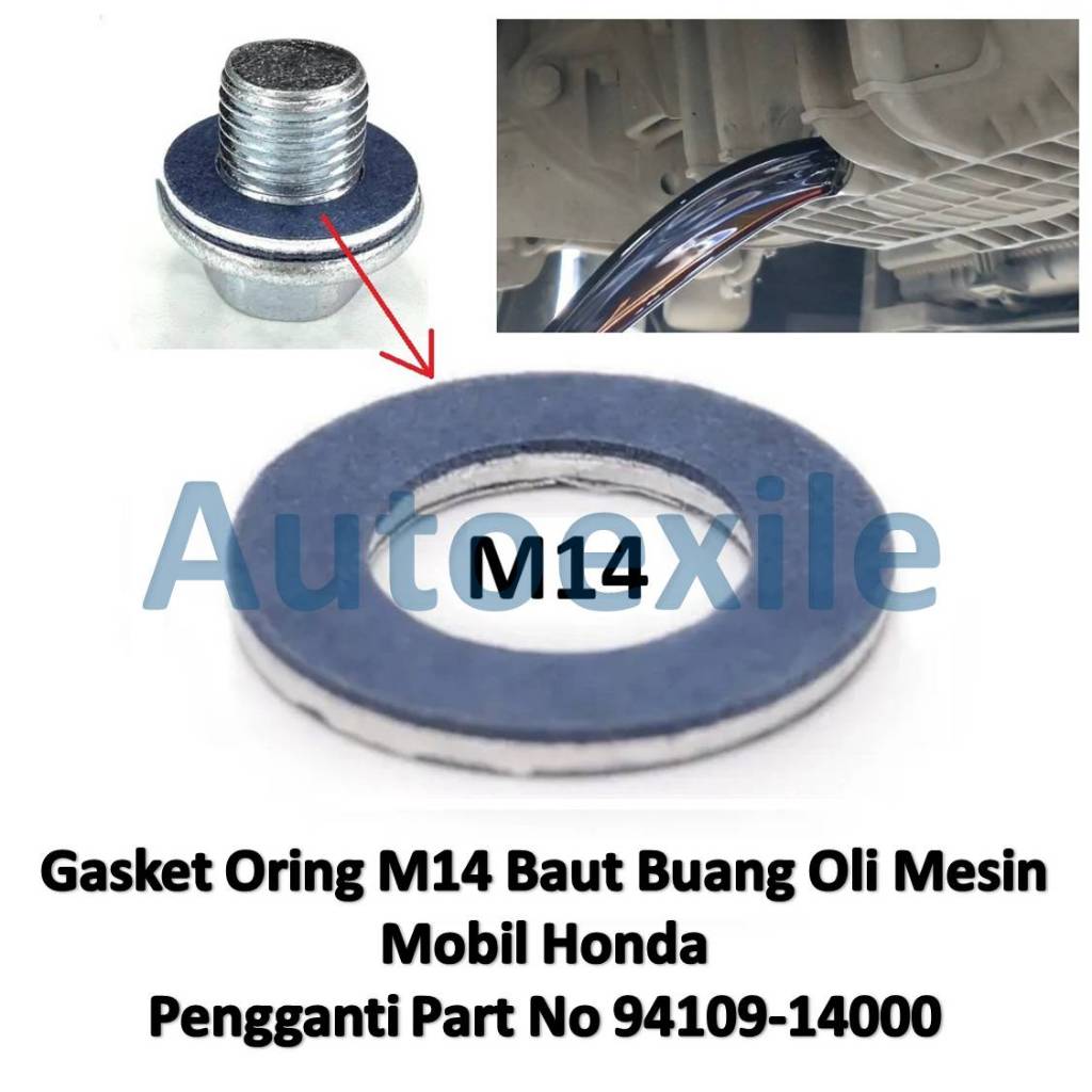 Gasket Baut Buang Oli Mesin Mobil Honda Fit Jazz CRV HRV WRV City Accord Civic Odyssey Brio Mobilio 