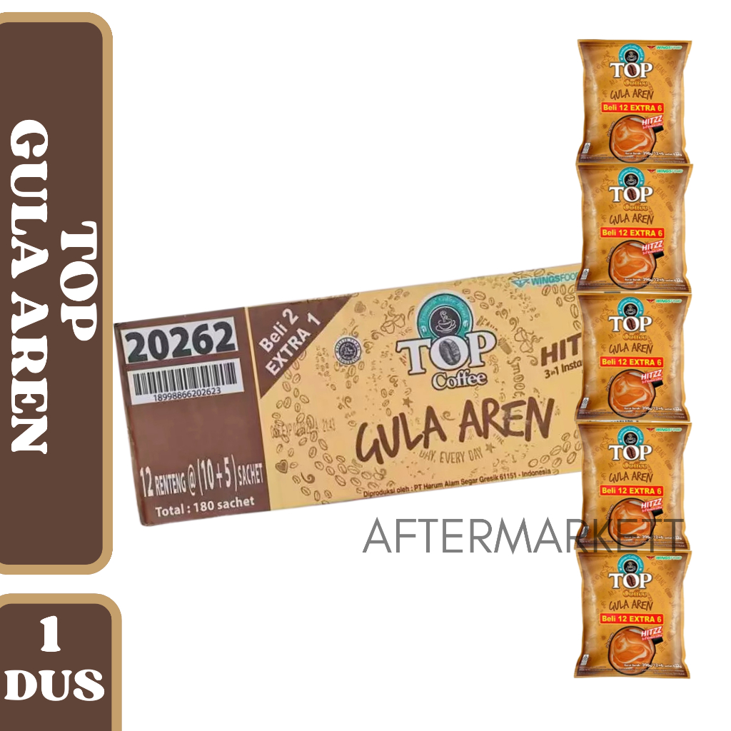 Top Kopi Gula Aren 1 Dus Isi 12 Renteng