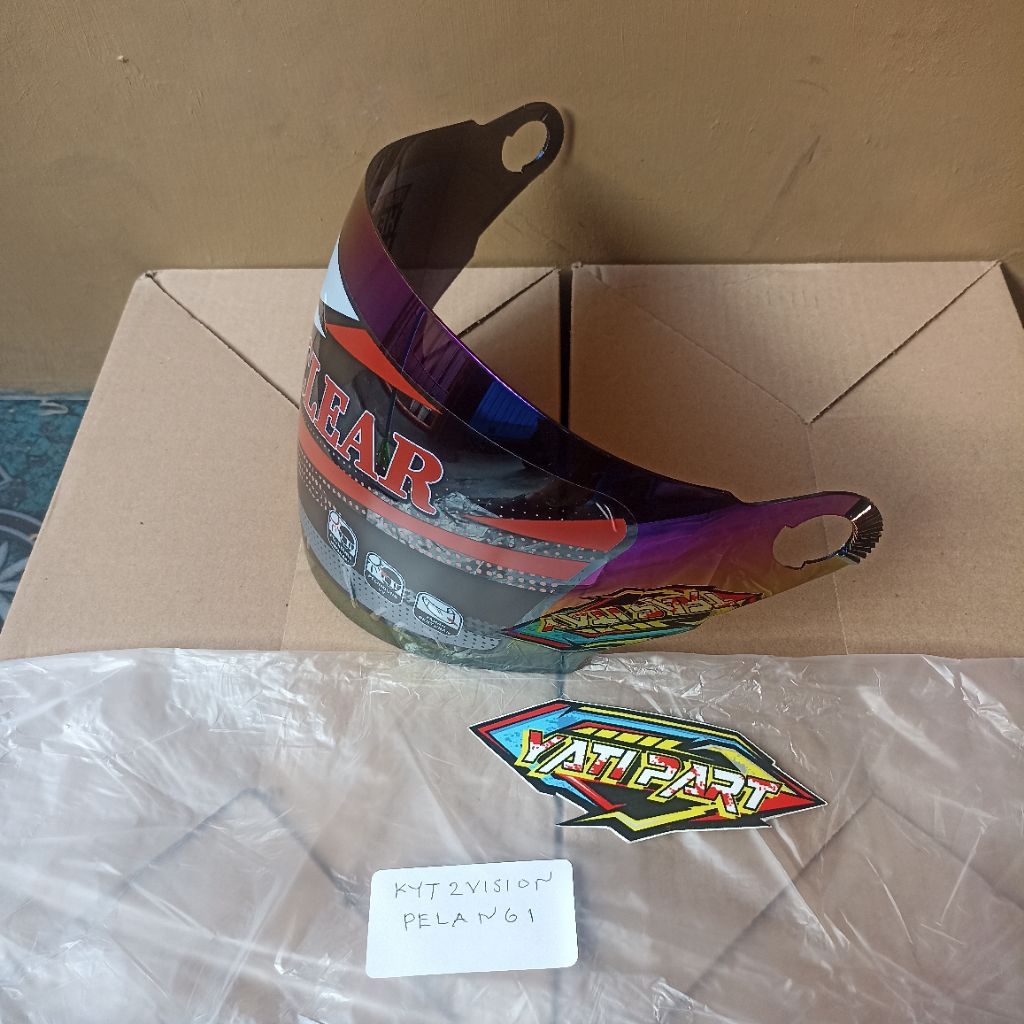 Kaca visor helm KYT 2 vision ink cx 22 KYT Forza KYT ROMEO pelangi original produk clear