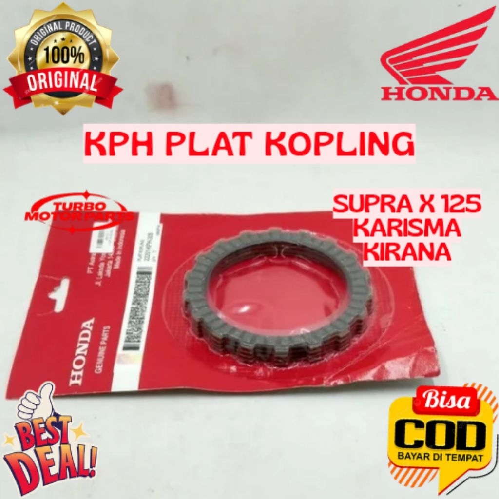 PLAT KOPLING ORIGINAL HONDA KODE KPH, PLAT KOPLING SUPRA X 125, PLAT KOPLING KARISMA, PLAT KOPLING K