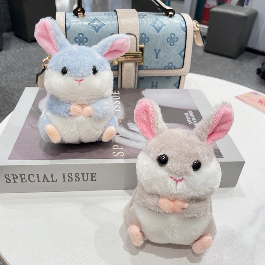 Gantungan Kunci boneka Kartun Tikus Gemoy / Bag Charm Plush Hamster / Gantungan tas