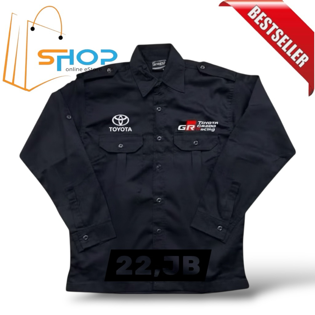 kemeja TOYOTA GAZO RACING•Baju TOYOTA GAZO RACING kantong2 full bordir