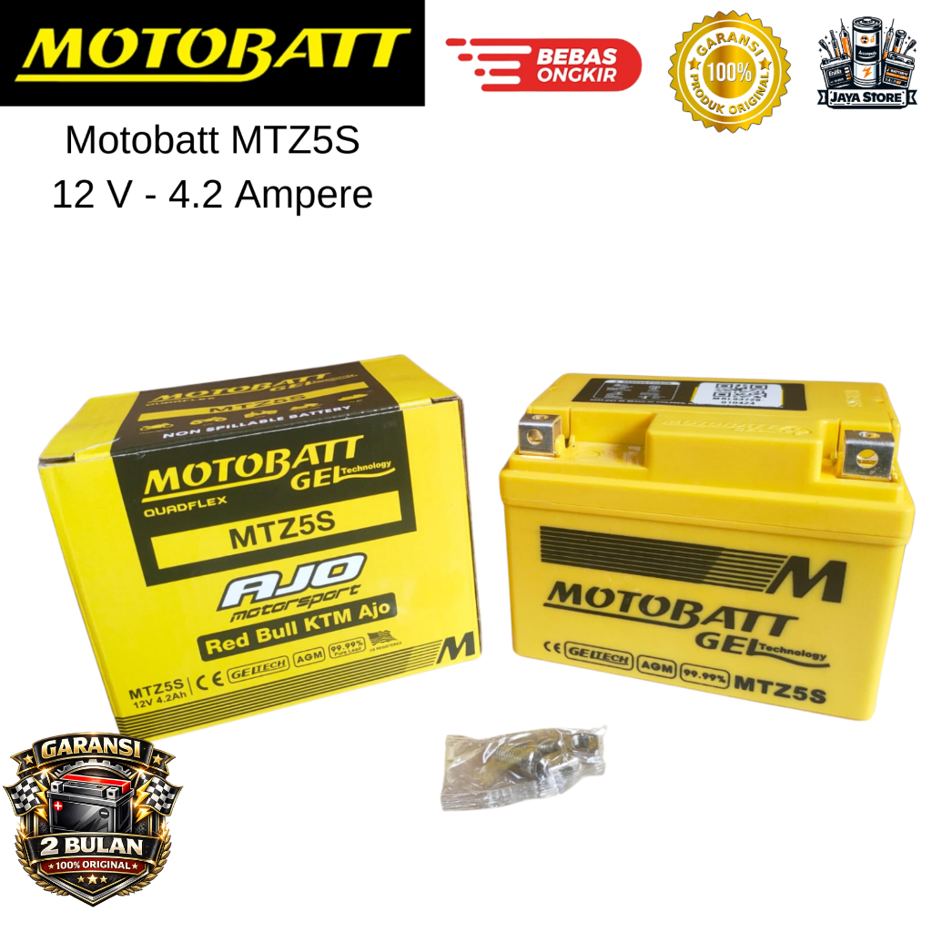 Aki Motor Honda Scoopy Fi, Scoopy Karbu, Vario techno 110, Vario Karbu Motobatt MTZ5S