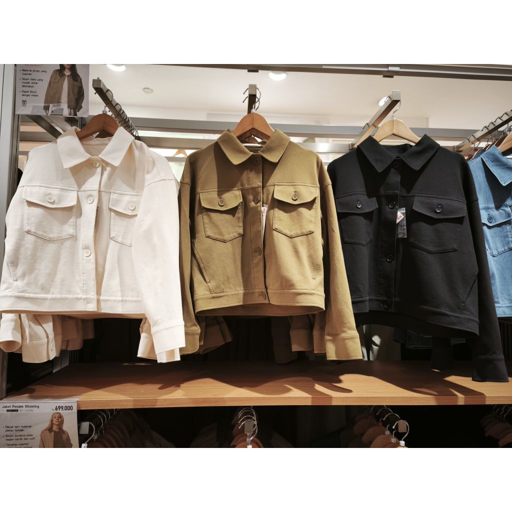 SALE UNIQLO JAKET RILEKS JERSEY {JASTIP jasa titip}