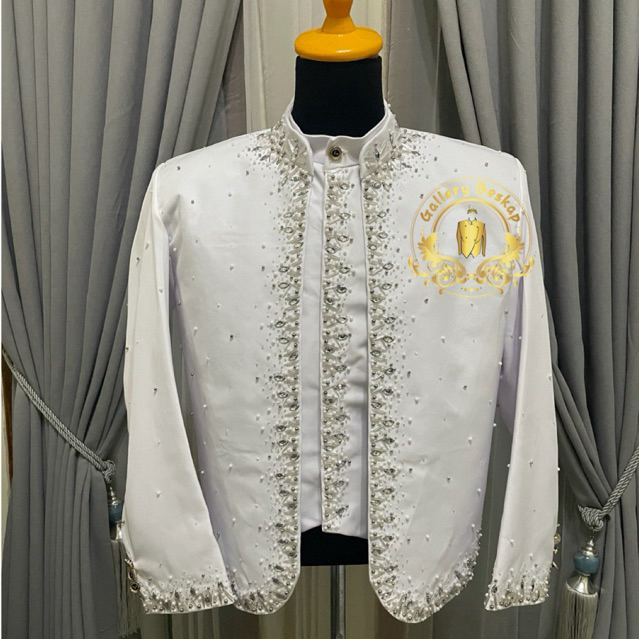 Beskap akad nikah / beskap pengantin solo/ beskap pengantin jawa / baju pengantin pria bahan semi wo