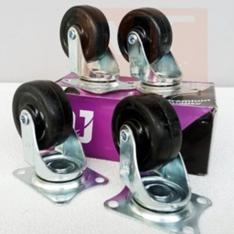 Roda Caster Roda Troli Roda Karet 2 inch serabguna