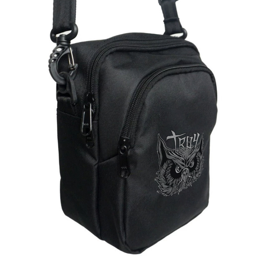Troy Company Sling Bag Daily Black Mustache Owl - Slingbag Hitam Tas Selepang Hitam SBD 3010
