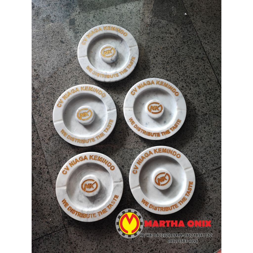 Asbak Rokok Premium Marmer Carara, Asbak Rokok Marmer Cinderamata & Souvenir