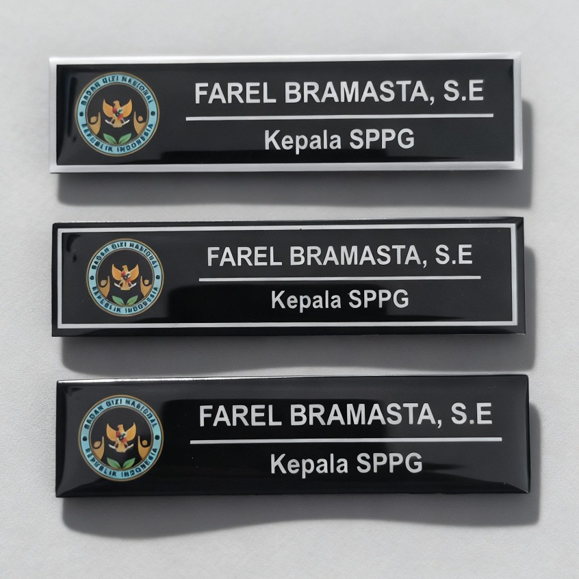 Papan Nama Dada Akrilik Resin SPPG
