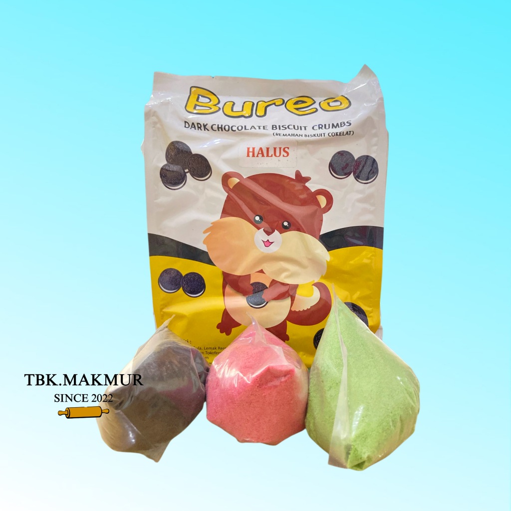 Bureo Bubuk Oreo Halus Cokelat hitam, Strawberry, Matcha | Remahan Biskuit Bureo 100 Gram