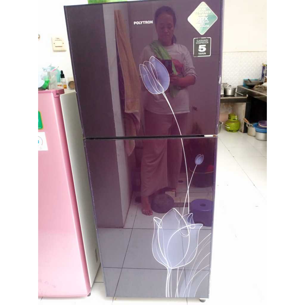 lemari es 2 pintu polytron second/bekas