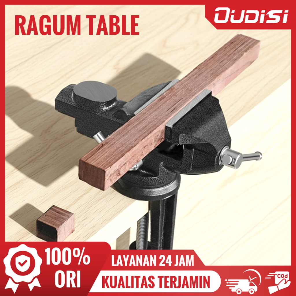 Catok Clamp catok paron Besi putaran 360 derajat / ragum besi duduk tekiro / Ragum Klem / Catok Meja