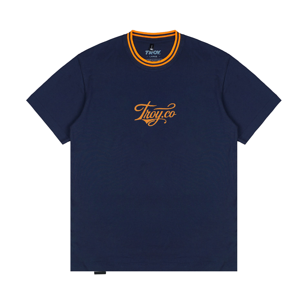 Troy Company Striped Rib Tshirt Navy Classic - Kaos Pria Lengan Pendek Biru Navy KST 3543-2N2O