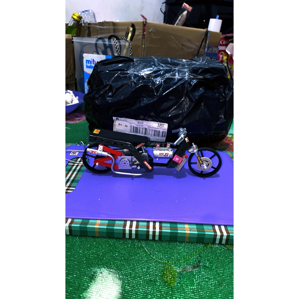 miniatur metik dragbike bisa bongkar pasang tanpa baut