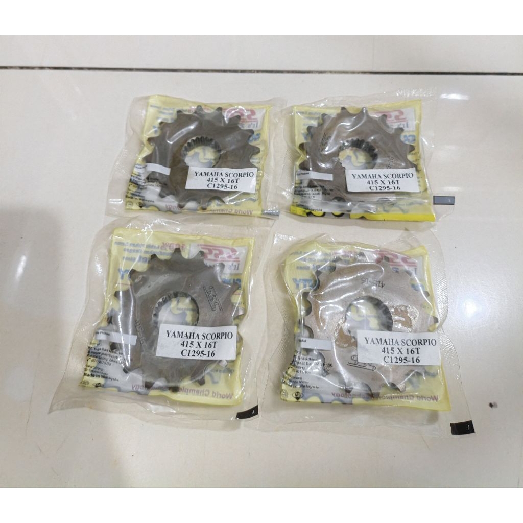 Gear Gir Depan SSS Scorpio 415 14 16 Steel Silver