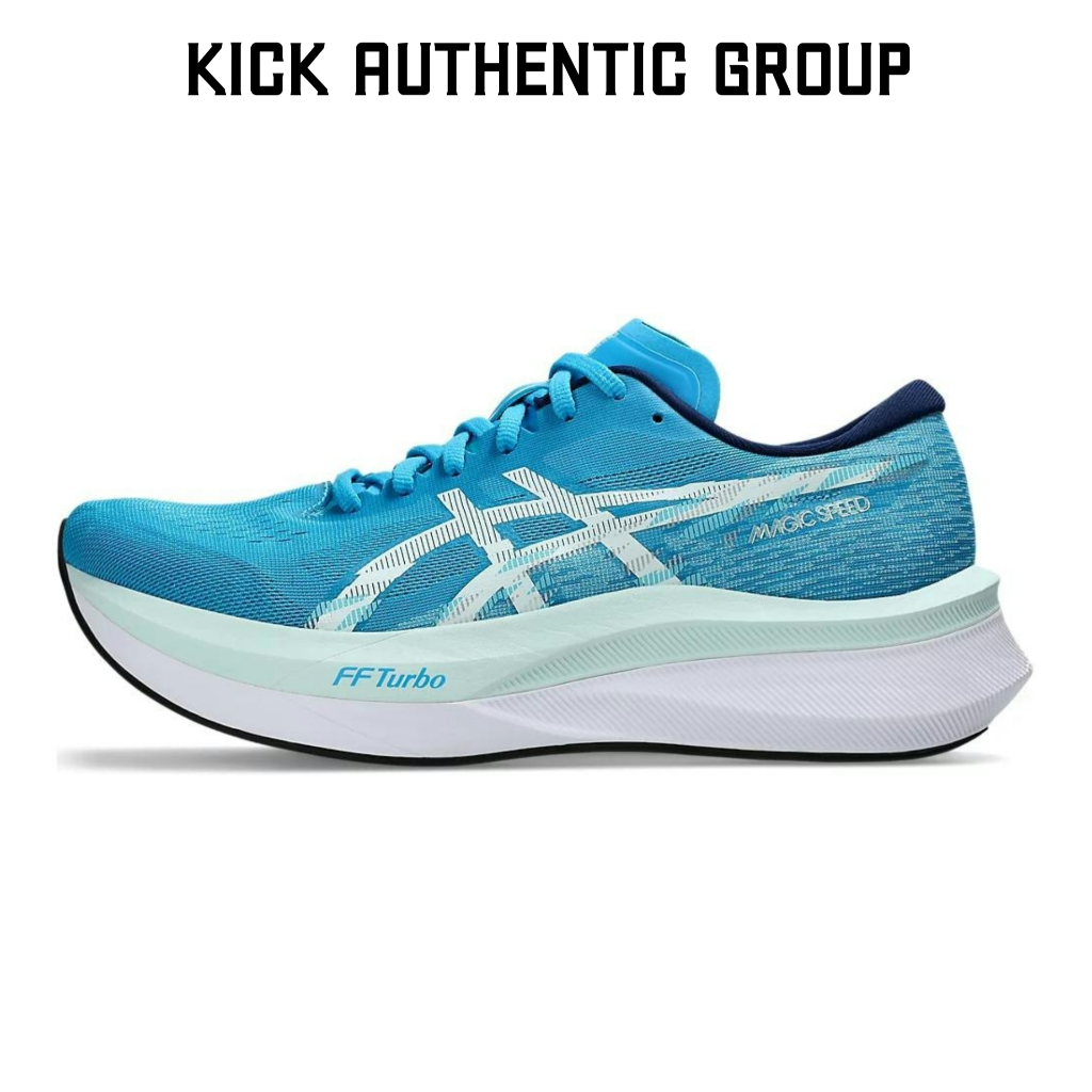 Sepatu Lari / Running Pria Wanita Asics Magic Speed 4 Blue White Original