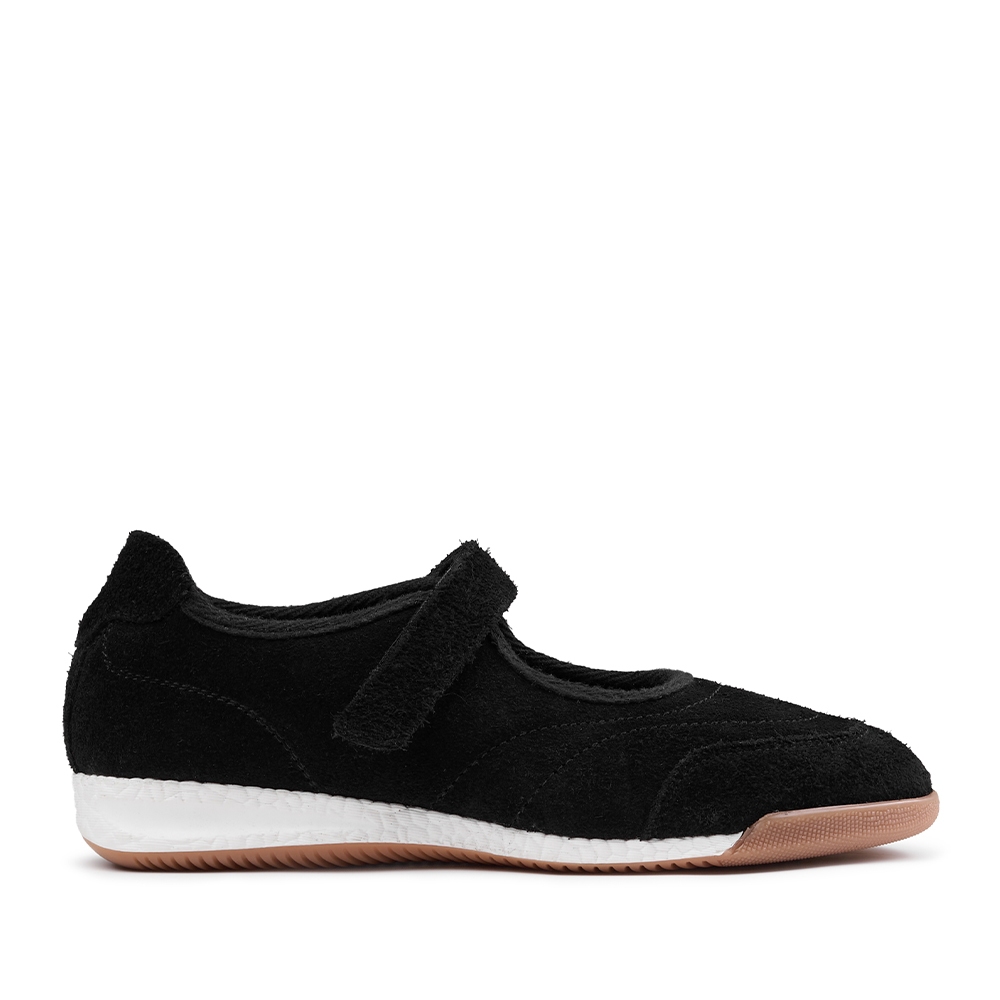 Prabu - Mala Black Sepatu Kulit Suede Sneakers Wanita