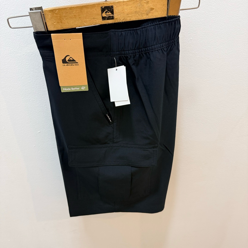 celana pendek pria quiksilver original half jam cargo 19 amphibian short blak