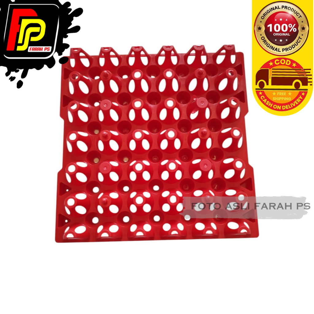 EGG TRAY MERAH KECIL - EGG TRAY PLASTIK - Tempat Telur Ayam 30 Butir GRADE A MEDION - Krat Telur