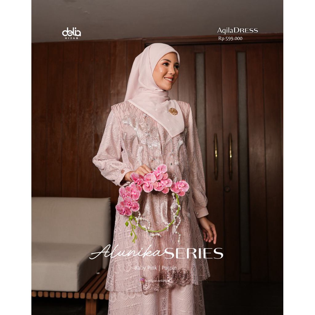 Delia Hijab - Aqila Dress Arunika Rayya Series || Dress Wanita Lebaran Hari Raya Muslim