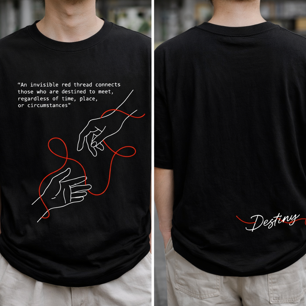 Lunar T-shirt - The Red String Theory Boxy Cotton Combed 24s Kaos Pria/Wanita
